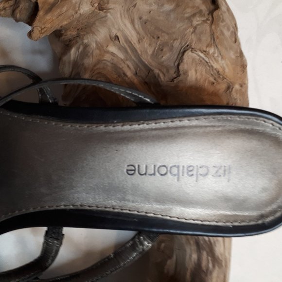 Liz Claiborne Vintage Black Leather Strappy - Picture 7 of 9